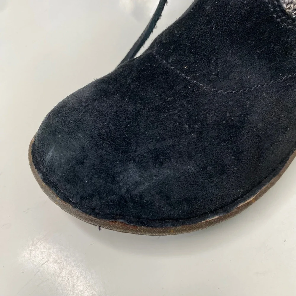 UGG Australia Torrey Tall Winter Boots Black Suede Knit Lace Up Shearling Size 9